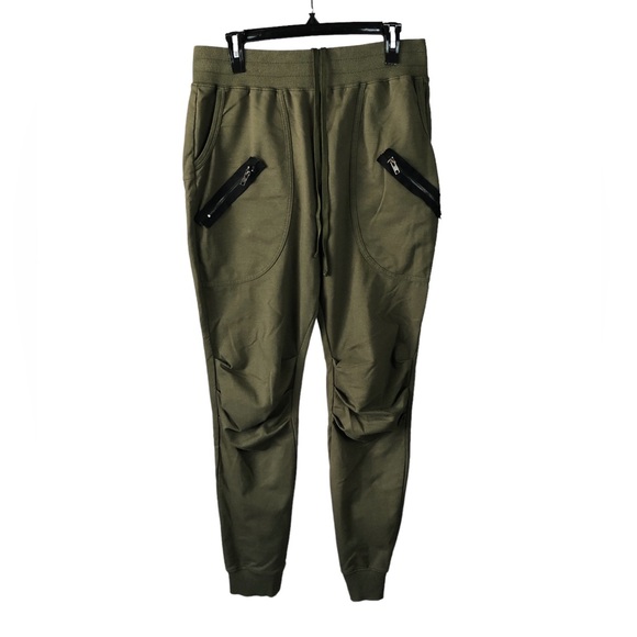 PANTS - Women's Urban Groove Olive Colored Hip Hop Pants With Pockets. Size M - Picture 1 of 16